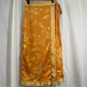 🍄‍🟫Free People satin wrap skirt